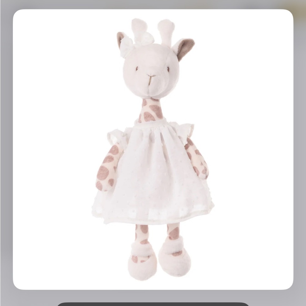 NWT Giraffe Plush Toy White and Brown